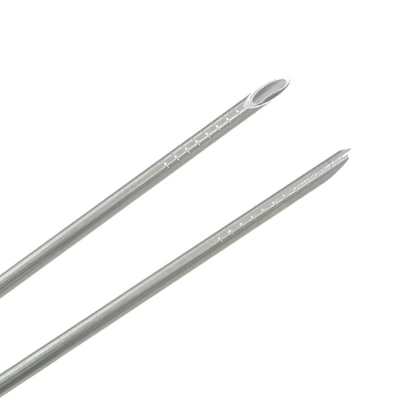 Custom medical stainless steel echogenic needles visible for ultrasound 