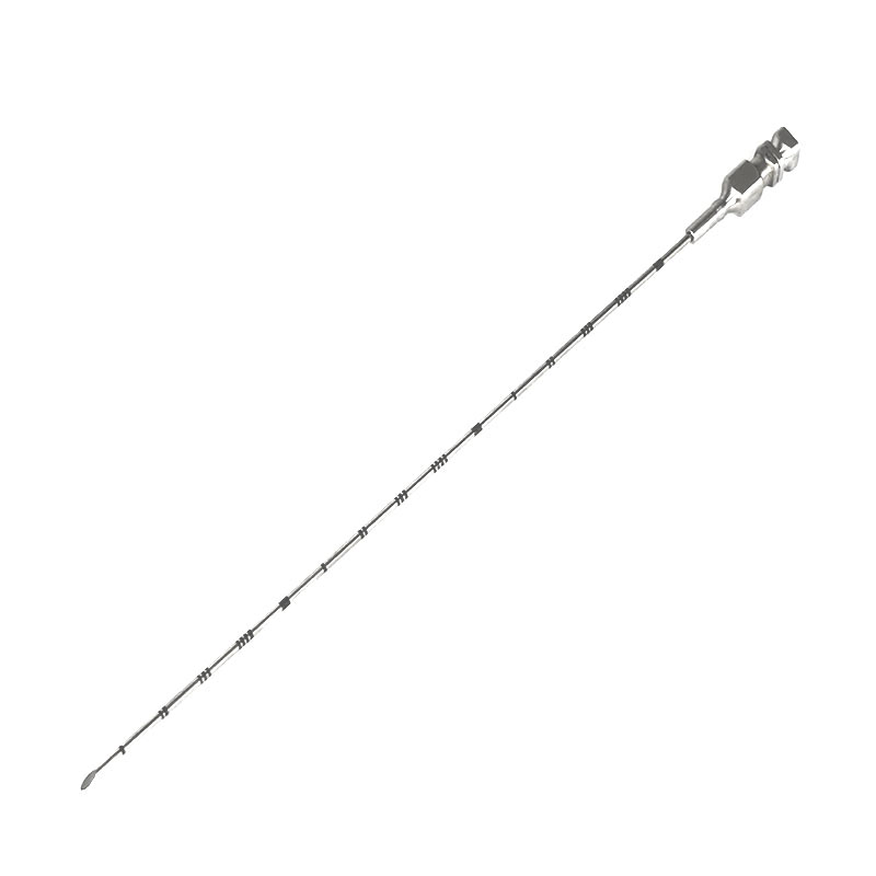 Disposable RF Foraminal Needle with Blunt Tip and Depth Markings for Pain Manage