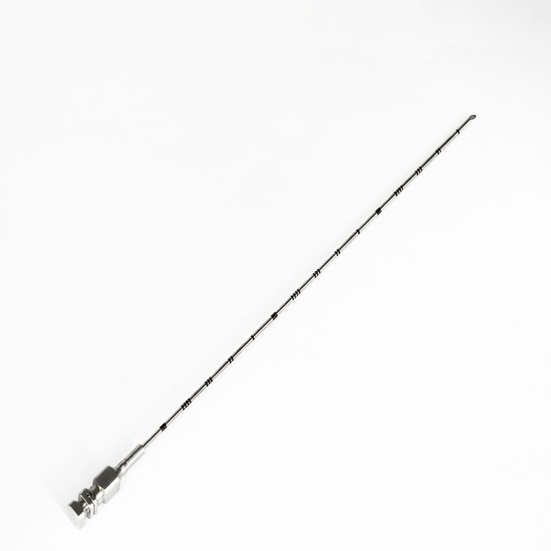 Disposable RF Foraminal Needle with Blunt Tip and Depth Markings for Pain Manage